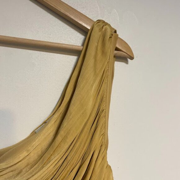 Joie Mustard Silk Women's Ruched Blouse Size S/P - Picture 3 of 10